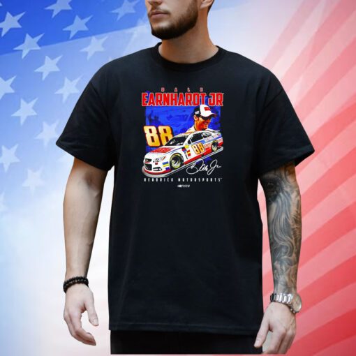 Dale Earnhardt Jr 88 National Guard Hms Graphic Car Signature Tee Shirt