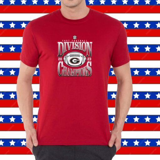 Georgia Bulldogs 2023 Sec East Football Division Champions Goal Line Stand T-Shirt