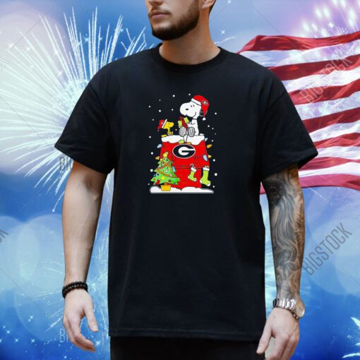 Georgia Bulldogs Ugly Christmas Snoopy Woodstock Shirt