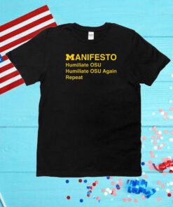 Manifesto Humiliate OUS Humiliate OUS Again Repeat Unisex Shirts