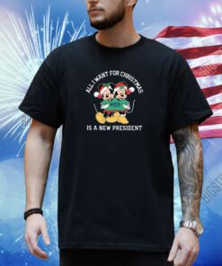Mickey And Minnie Mouse All I Want For Christmas Is A New President Shirt