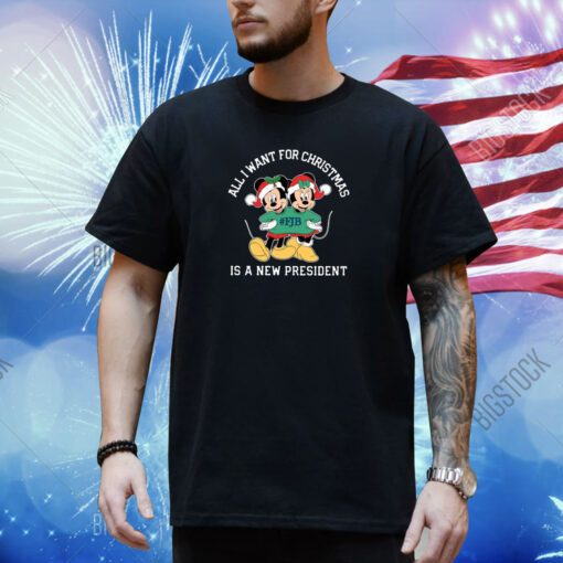 Mickey And Minnie Mouse All I Want For Christmas Is A New President Shirt