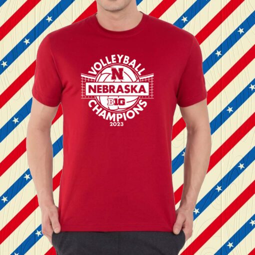 Nebraska Huskers 2023 Big Ten Women’s Volleyball Regular Season Champions Locker Room T-Shirt