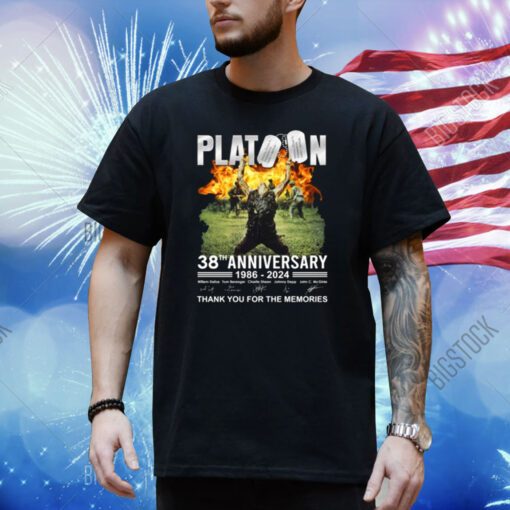 Platoon 38th Anniversary 1986 – 2024 Thank You For The Memories T-Shirt