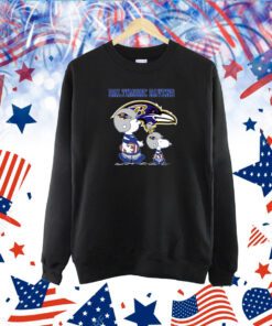 Ravens Snoopy Play Soccer T-Shirts