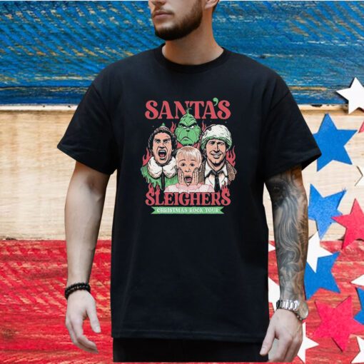 Santas Sleighers Christmas Rock Tour Shirt