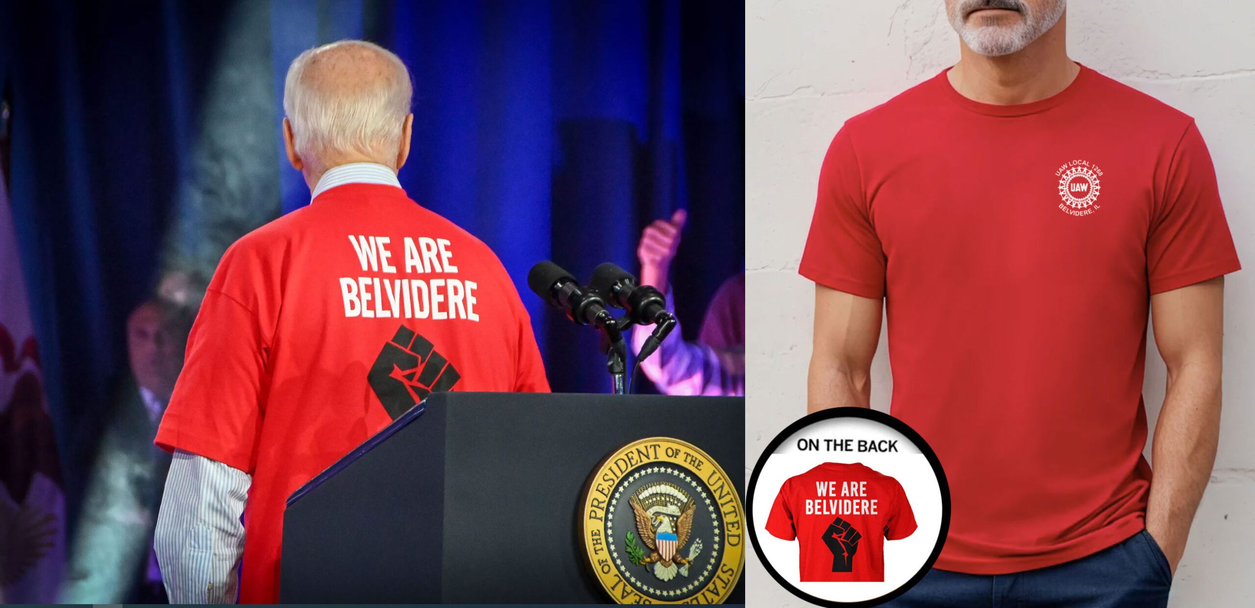Grab Yours Now: Joe Biden Wears “We Are Belvidere” Tee Shirt
