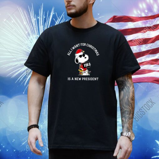 Snoopy All I Want For Christmas Is A New President Shirt