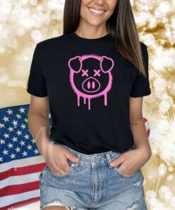 Spray Paint Pig Black TShirt