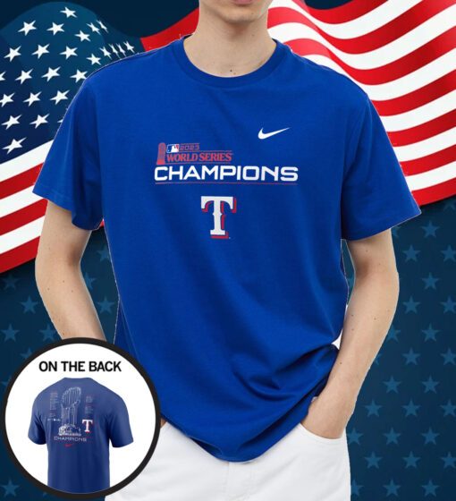 Texas Rangers Nike 2023 World Series Champions Roster T-Shirt