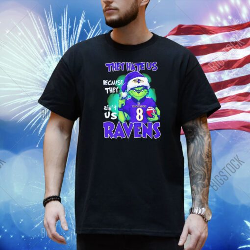 The Grinch they hate us because they ain’t us Baltimore Ravens 2023 Merch shirt