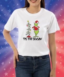 Tis The Season Christmas Print Casual Shirt