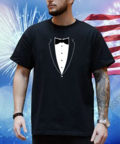 Tstars Black Bow Tie Suit Shirt