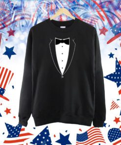 Tstars Black Bow Tie Suit TShirt