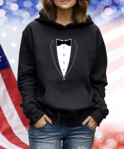 Tstars Black Bow Tie Suit TShirts