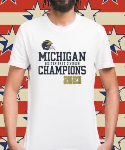 University Of Michigan Football Yellow 2023 Big Ten East Champions Shirt