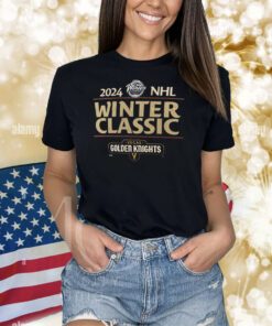 Vegas Golden Knights 2024 Nhl Winter Classic Text Driven T-Shirts