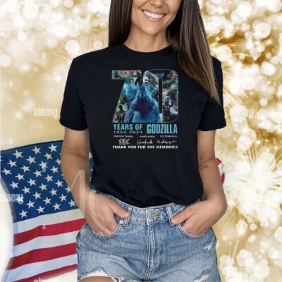 70 Years Of 1954 – 2024 Godzilla Thank You For The Memories Shirts