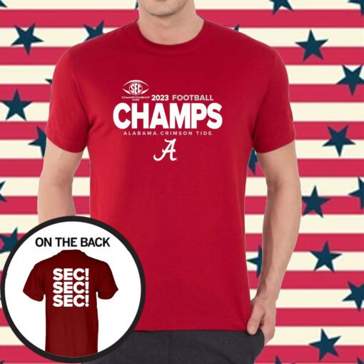 Alabama Crimson Tide 2023 SEC Football Conference Champions Merch Shirt