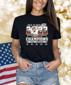 Back To Back 2023 Division I Volleyball National Champions Texas Longhorn Shirts