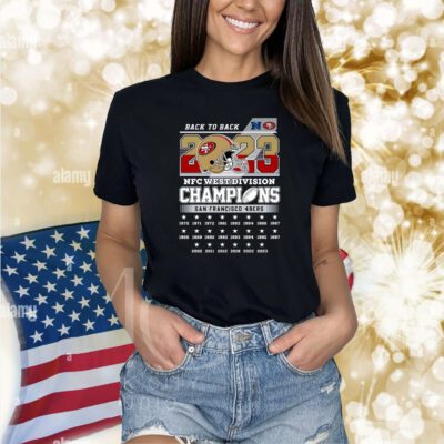 Back To Back 2023 NFC West Division Champions San Francisco 49ers Shirts