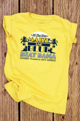 Beat Bama! All the Way Maize and Blue Michigan Shirts