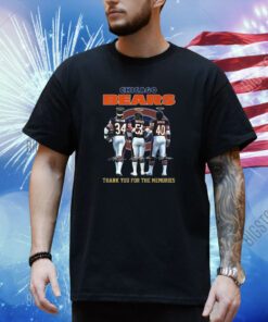 Chicago Bears Payton And Butkus And Sayers Thank You For The Memories Shirt