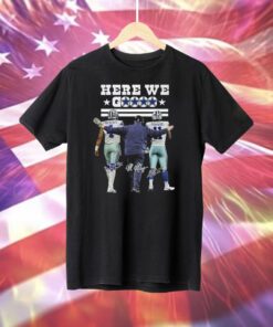 Dallas Cowboys Mccathy Prescott Parsons Here We Go T-Shirt