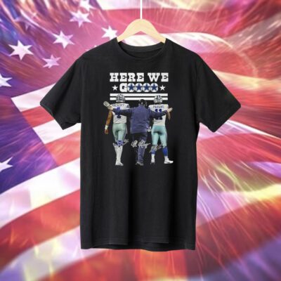 Dallas Cowboys Mccathy Prescott Parsons Here We Go T-Shirt