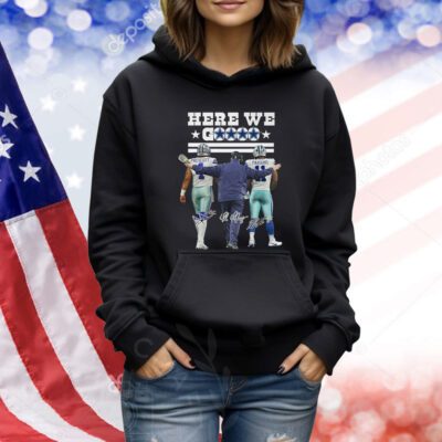 Dallas Cowboys Mccathy Prescott Parsons Here We Go TShirts