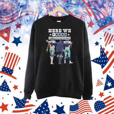 Dallas Cowboys Mccathy Prescott Parsons Here We Go TShirt
