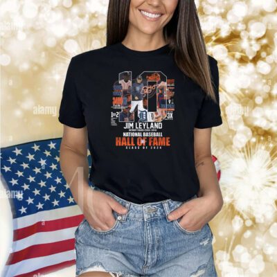 Jim Leyland Detroit Tigers 2006-2013 National Baseball Hall Of Fame Class Of 2024 T-Shirts