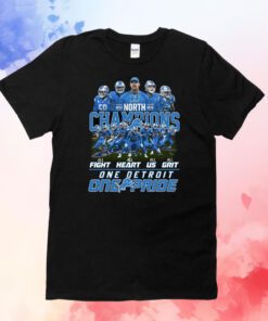 Lions 2023 NFC North Champions One Detroit One Pride T-Shirts