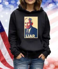 Liz Churchill Wearing Pathological Liar Dr. Fauci TShirt