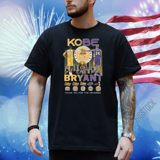 Los Angeles Lakers Champions NBA Finals Kobe Bryant Thank You For The Memories Shirt