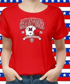 Miami University Redhawks 2023 Mac Football Conference Champions Shirts