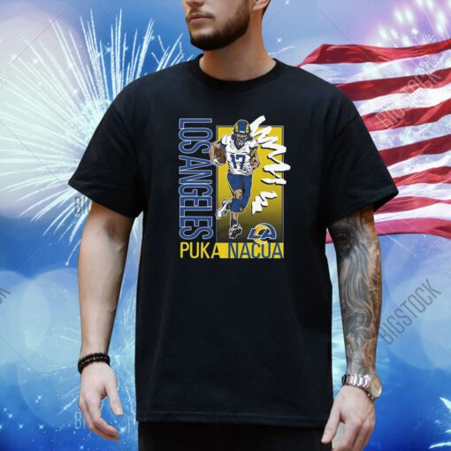 Puka Nacua Los Angeles Rams Homage Caricature Player Tri-Blend Shirt