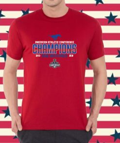 Smu Mustangs 2023 Aac Football Conference Champions Locker Room Shirt