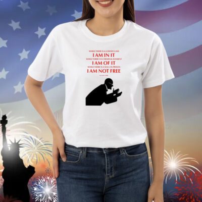 While There Is A Lower Class I Am In It While There Is A Criminal Element I Am Of It While There Is A Soul In Prison I Am Not Free TShirt