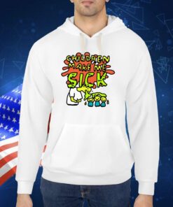 Zoë Bread Wearing Children Make Me Sick Shirts