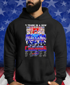 Official Bills 4 Years In A Row 2023 AFC East Division Champions Signatures Shirt