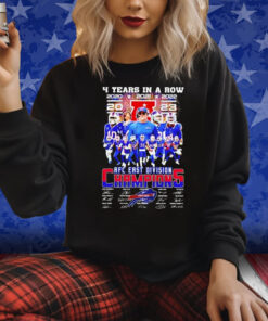 Official Bills 4 Years In A Row 2023 AFC East Division Champions Signatures Shirt