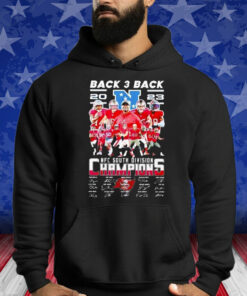 Buccaneers Back 3 Back 2023 NFC South Division Champions Signatures Hoodie