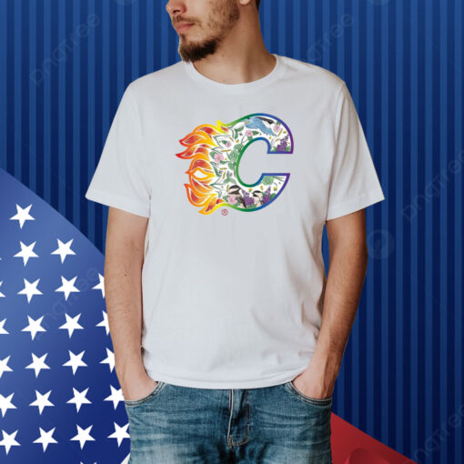 Calgary Flames Pride Tape Logo Shirt