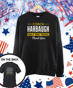 Coach Harbaugh - Thank You Michigan TShirt