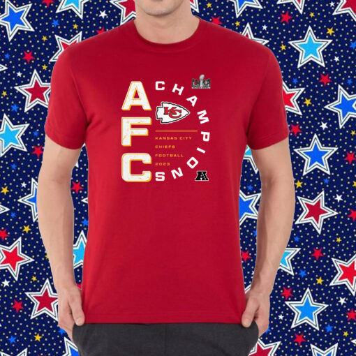 Kansas City Chiefs 2023 Afc Champions Right Side Draw Shirt