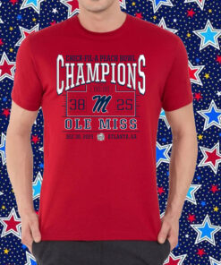 Ole Miss Rebels 2023 Peach Bowl Champions Score Shirt