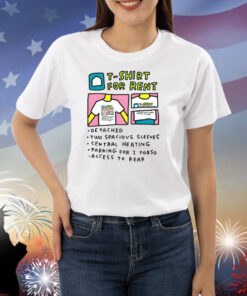 T-Shirt For Rent Detached Two Spacious Sleeves Central Heating TShirt