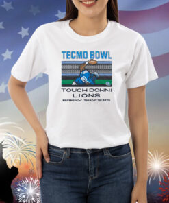 Tecmo Bowl Touch Down Lions Barry Sanders Shirts
