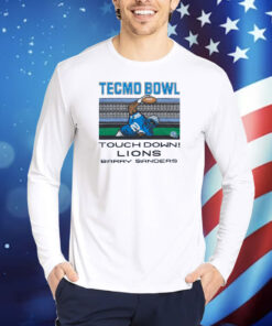 Tecmo Bowl Touch Down Lions Barry Sanders TShirts